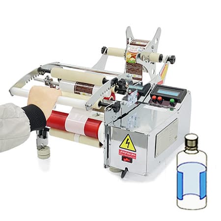 لیبل زن L100 نیمه اتومات ظروف گرد